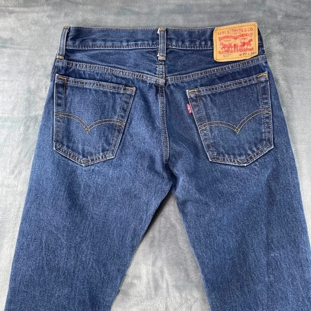 Levis 517 Bootcut Denim Jeans 29x32 Mens Dark Wash Blue Western Cowboy Bootcut